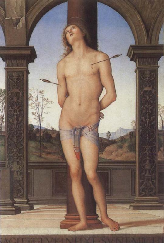 Pietro Perugino St Sebastian Spain oil painting art